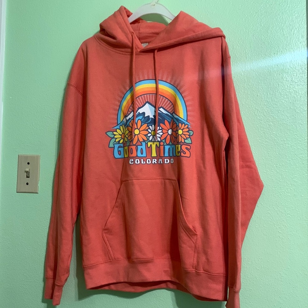 Retro Vision Apparel Colorado “Good Times” Peach hoodie large